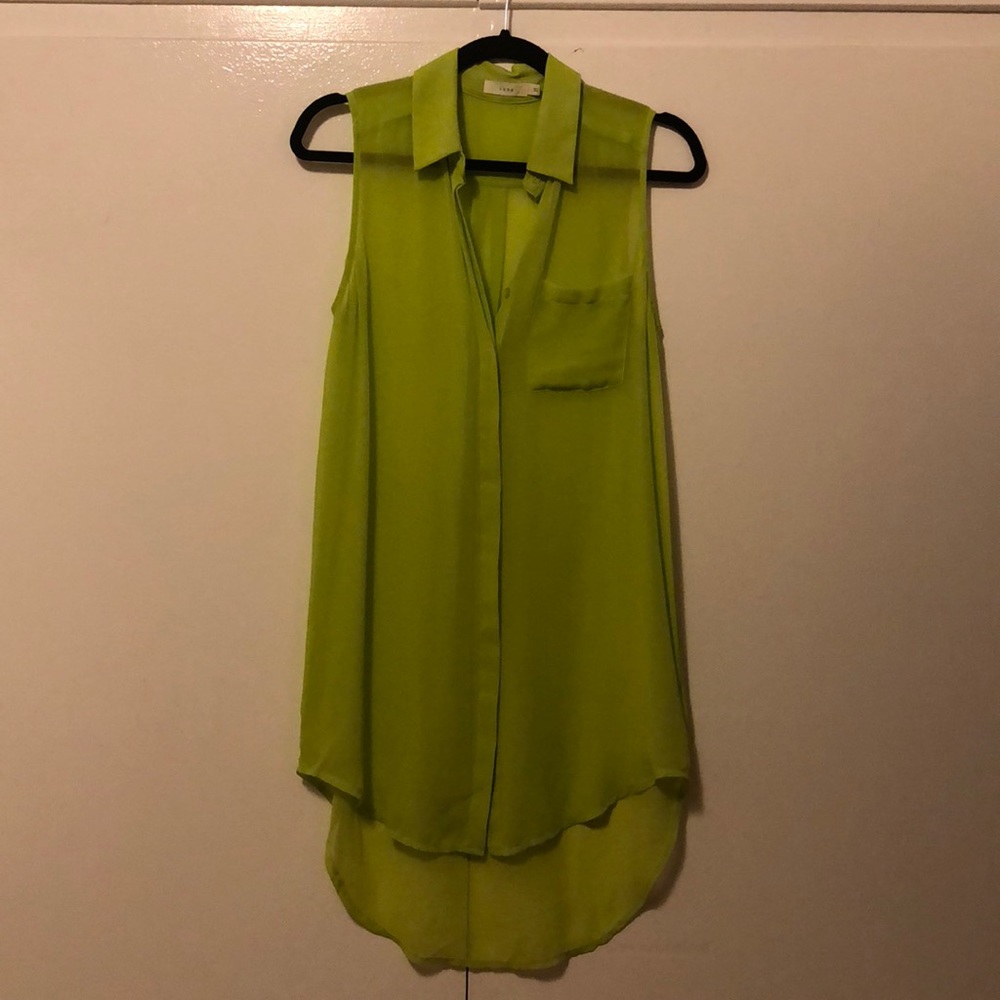Lime Green Button Down Tunic - image 1